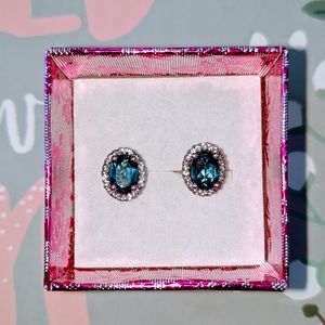 LARGE London Blue Topaz and Sapphire Earrings 🌸